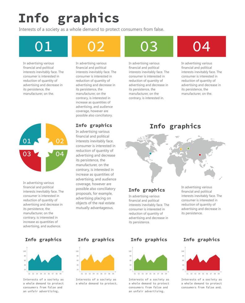 Set of info of a drawing for design. A vector illustration