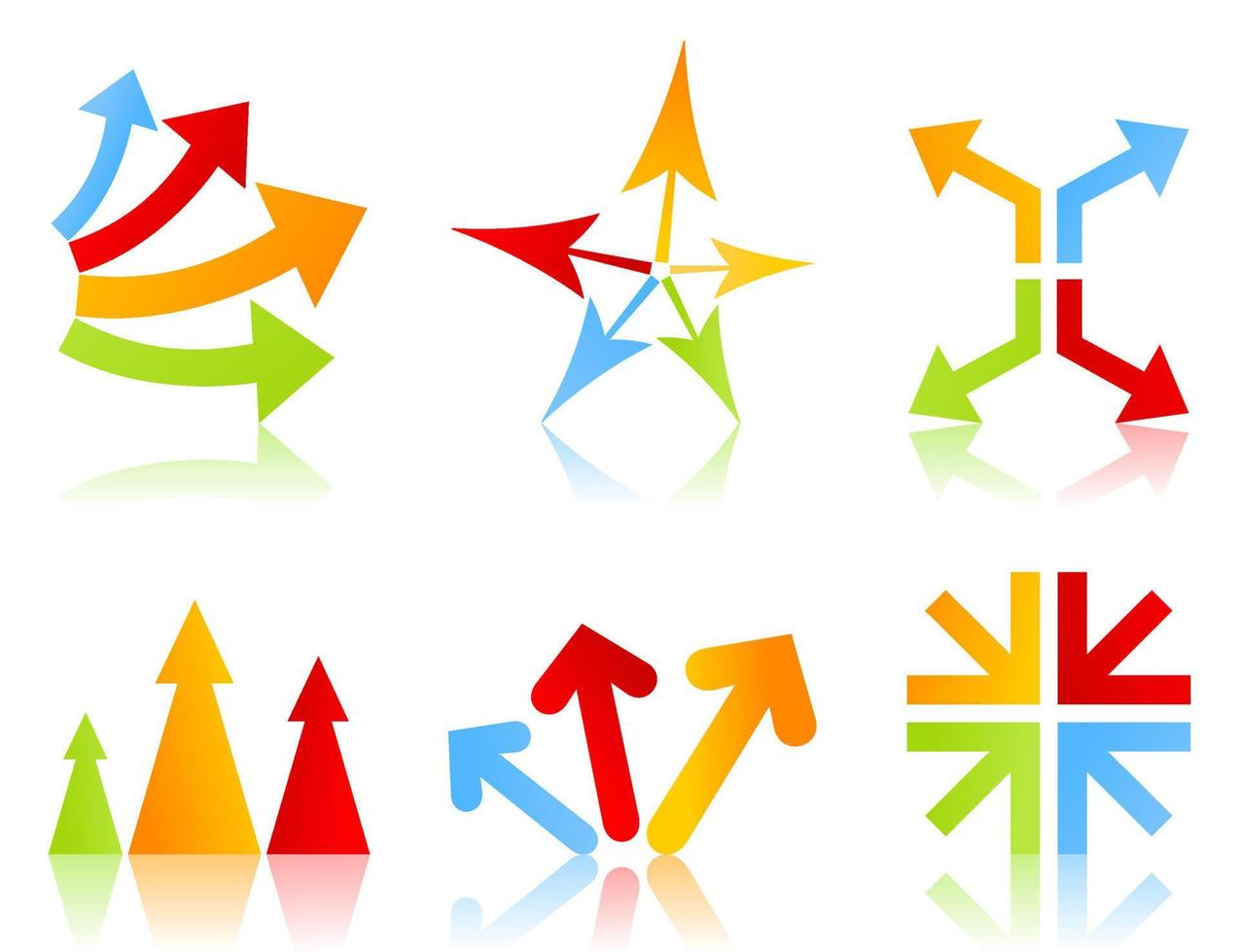 Collection of arrows for web design. A vector illustration