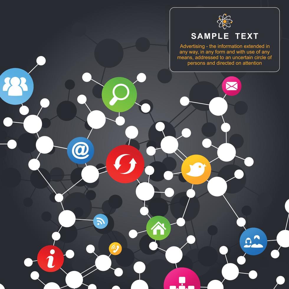 Communications of people in the global world. A vector illustration