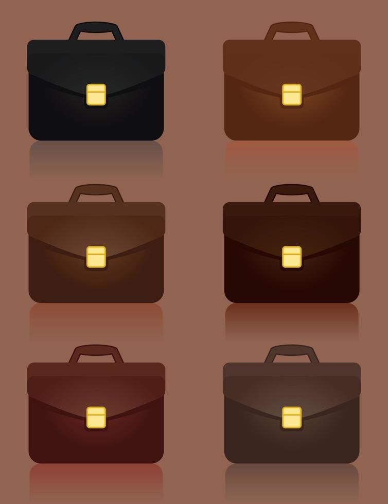 Set of icons business of portfolios. A vector illustration