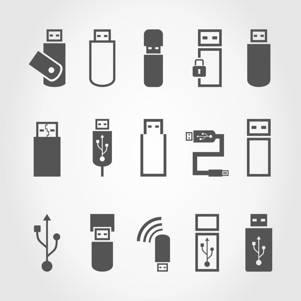 Set of icons the store the computer. A vector illustration