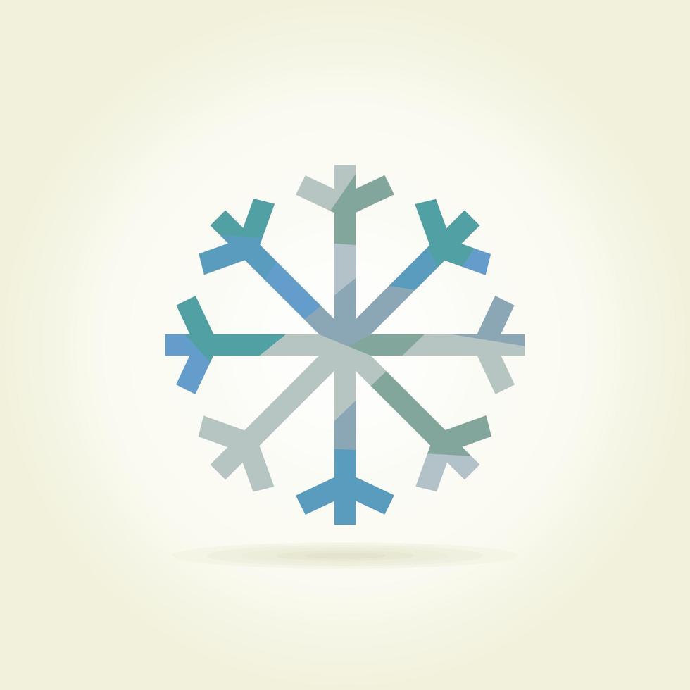 Set of white snowflakes on background. A vector illustration