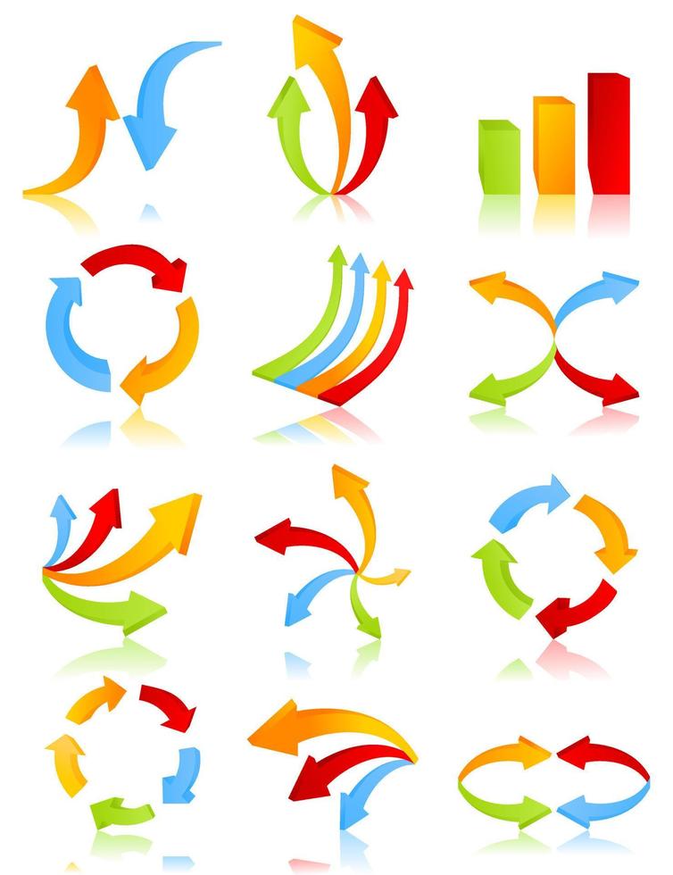 Collection of arrows for web design. A vector illustration