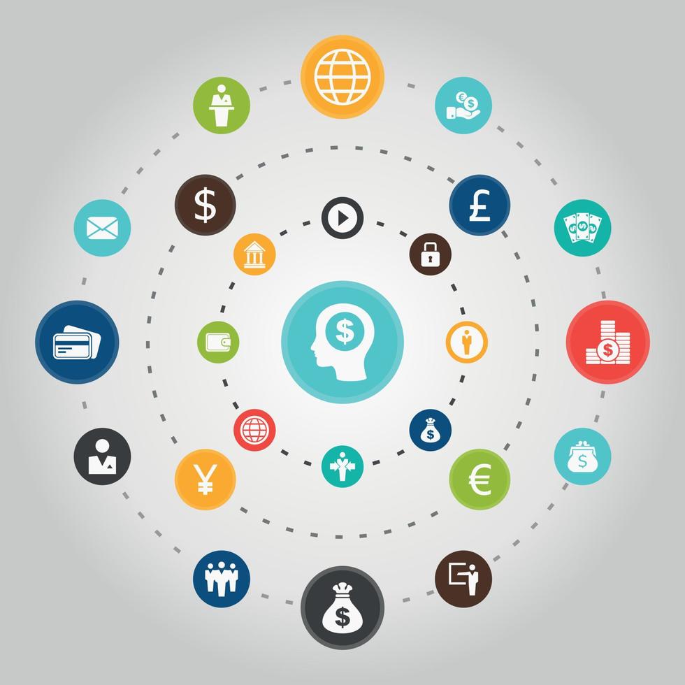 Abstraction on the topic of business vector