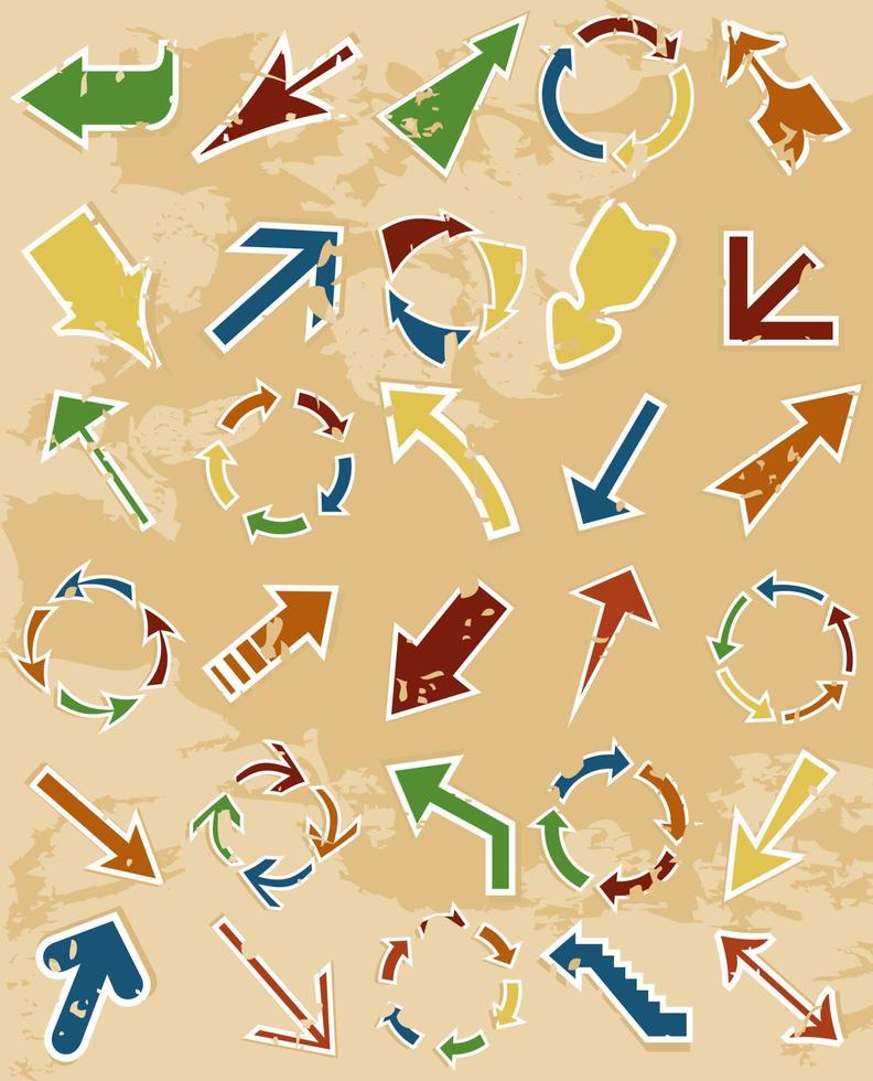 Collection of arrows for web design. A vector illustration