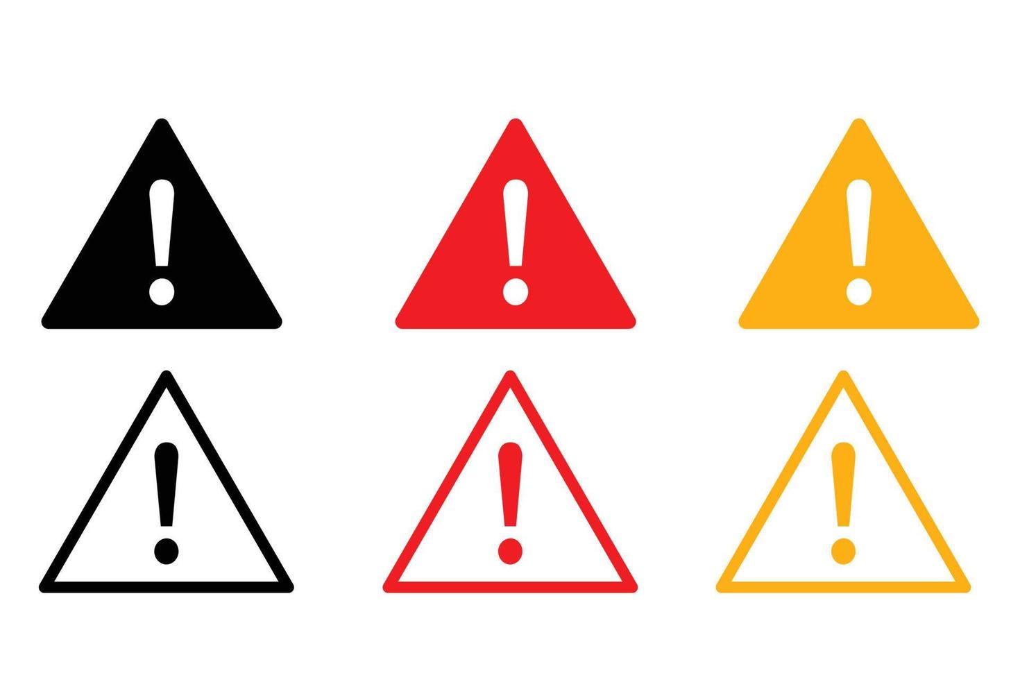 Hazard warning attention sign with exclamation mark symbol, Attention icon.Caution icon vector. Exclamation sign symbol vector