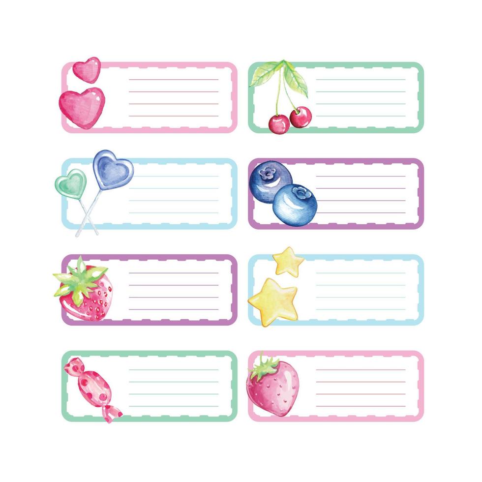 Set of Cute Labels vector