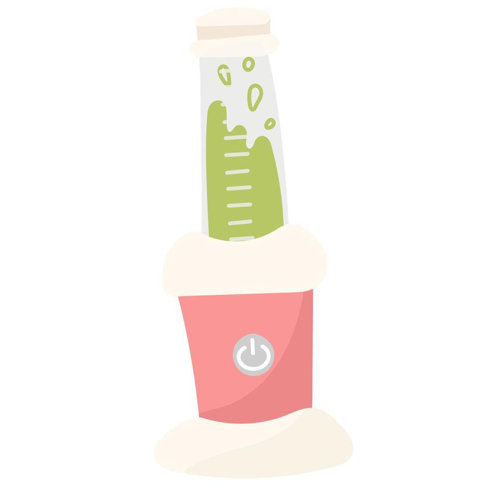 Vector hand drawn smoothies in blender glass illustration.Smoothie in blender or mixer. Shaking, mixing detox healthy fruit juice smoothies.