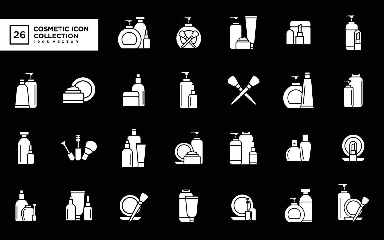 Vector graphic of cosmetic icon collection