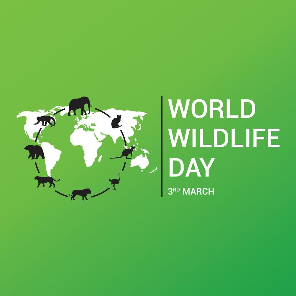Poster design for world wildlife day Free Vector