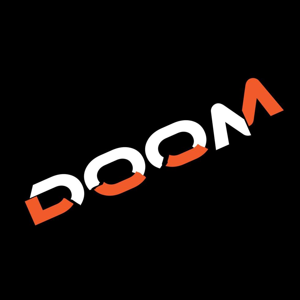 DOOM Typography logo vector