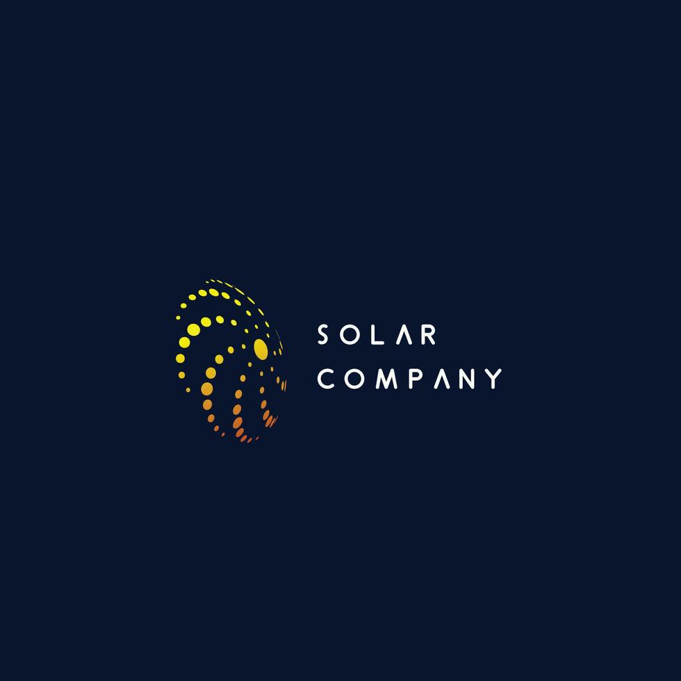 sencillo solar degradado logo diseño ilustración. exterior espacio símbolo vector icono idea personalizado propiedad minimalista plano estilo. corporativo identidad marca