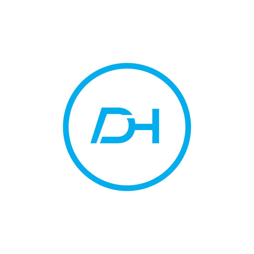 Modern Letter DH Logo, suitable for any business or identity with DH or HD initials vector