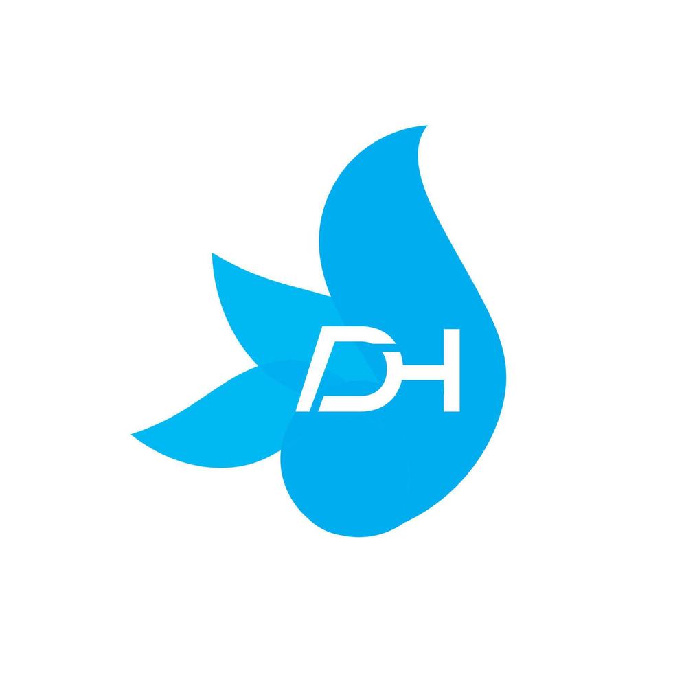 Modern Letter DH Logo, suitable for any business or identity with DH or HD initials vector