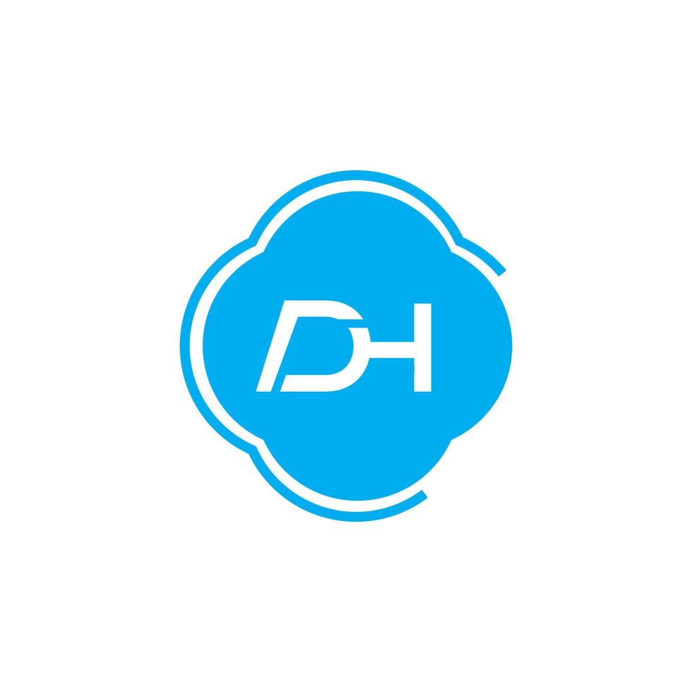 moderno letra dh logo, adecuado para ninguna negocio o identidad con dh o hd iniciales vector