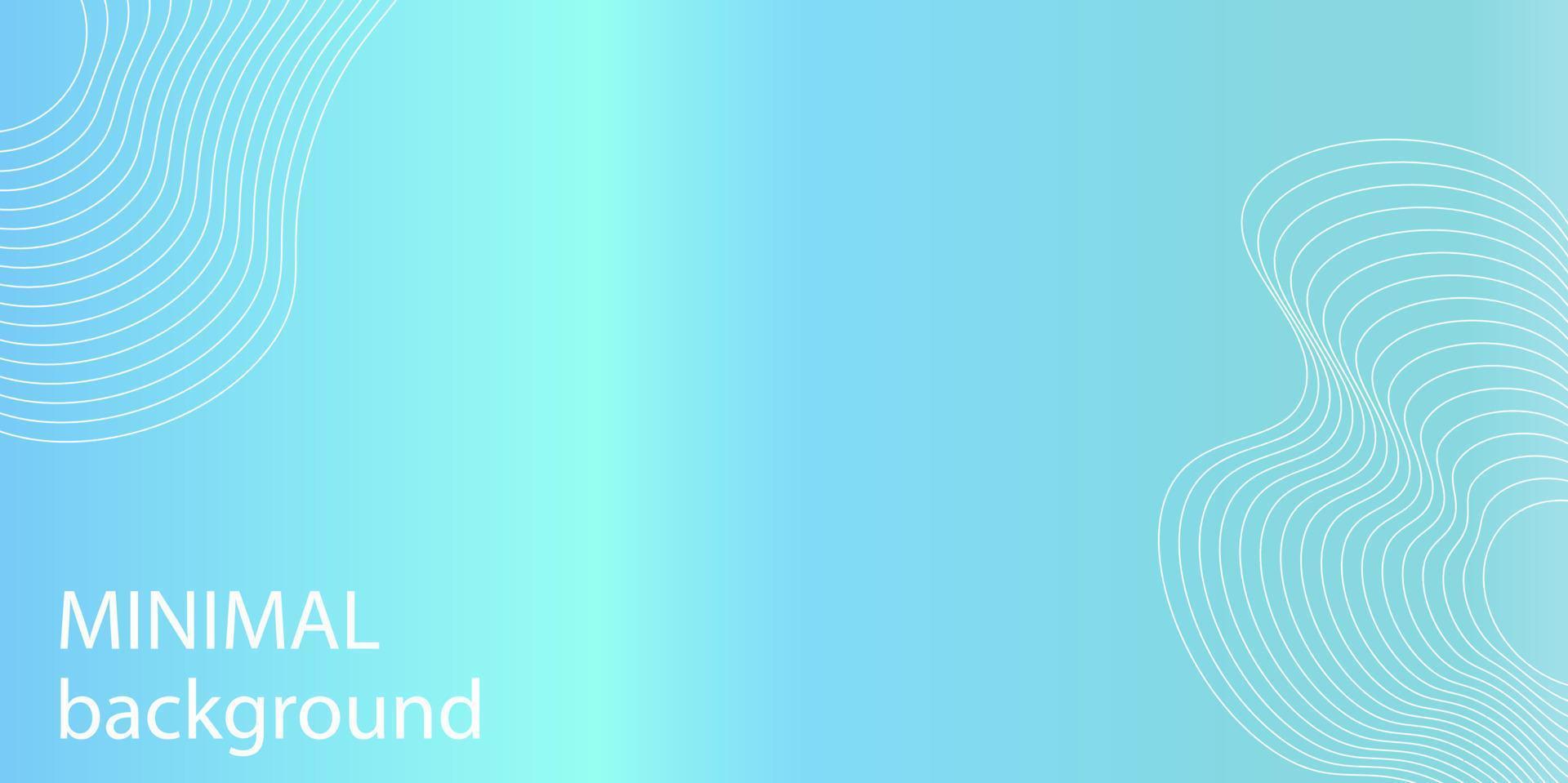 Minimal gradient background. Abstract vector long banner with wavy lines and place for text. Socail media cover template