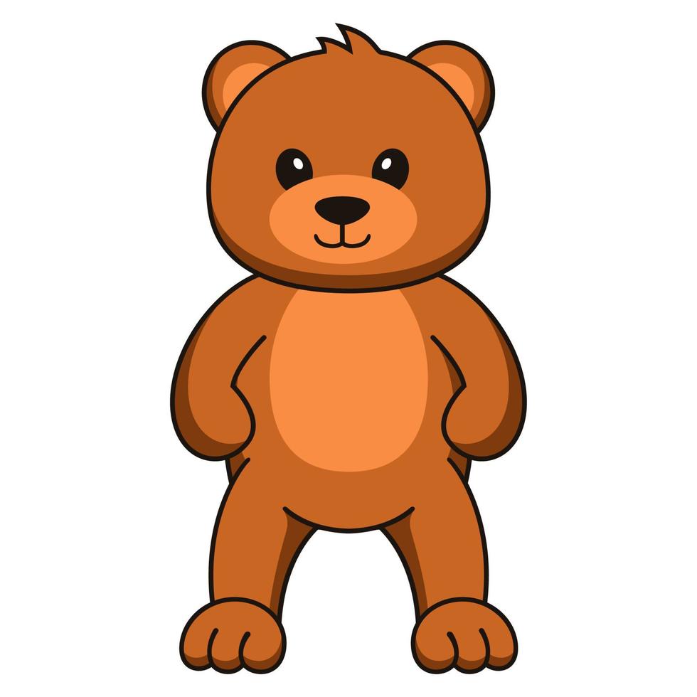 cute cartoon bear illustration vector