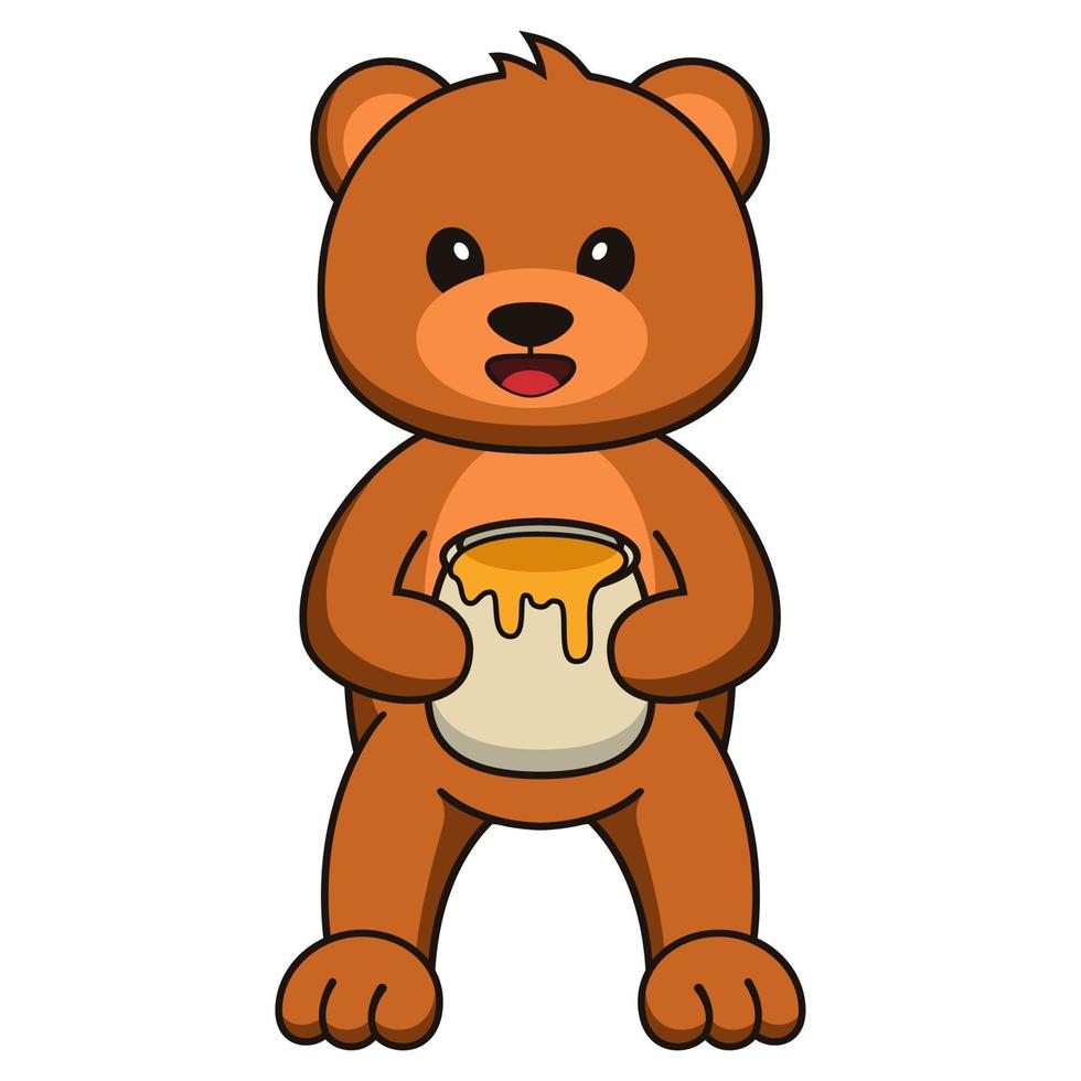 cute cartoon bear illustration vector