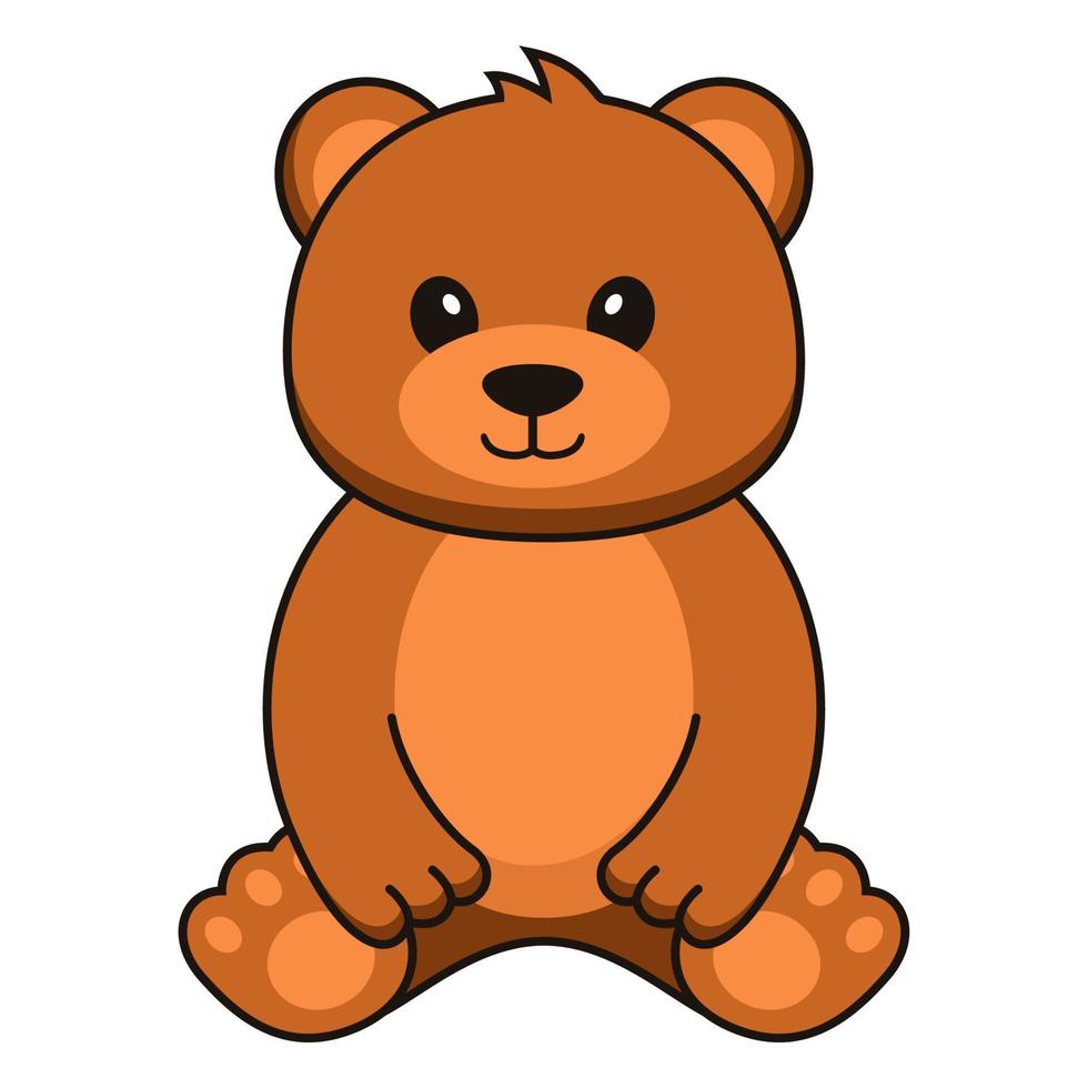 cute cartoon bear illustration vector