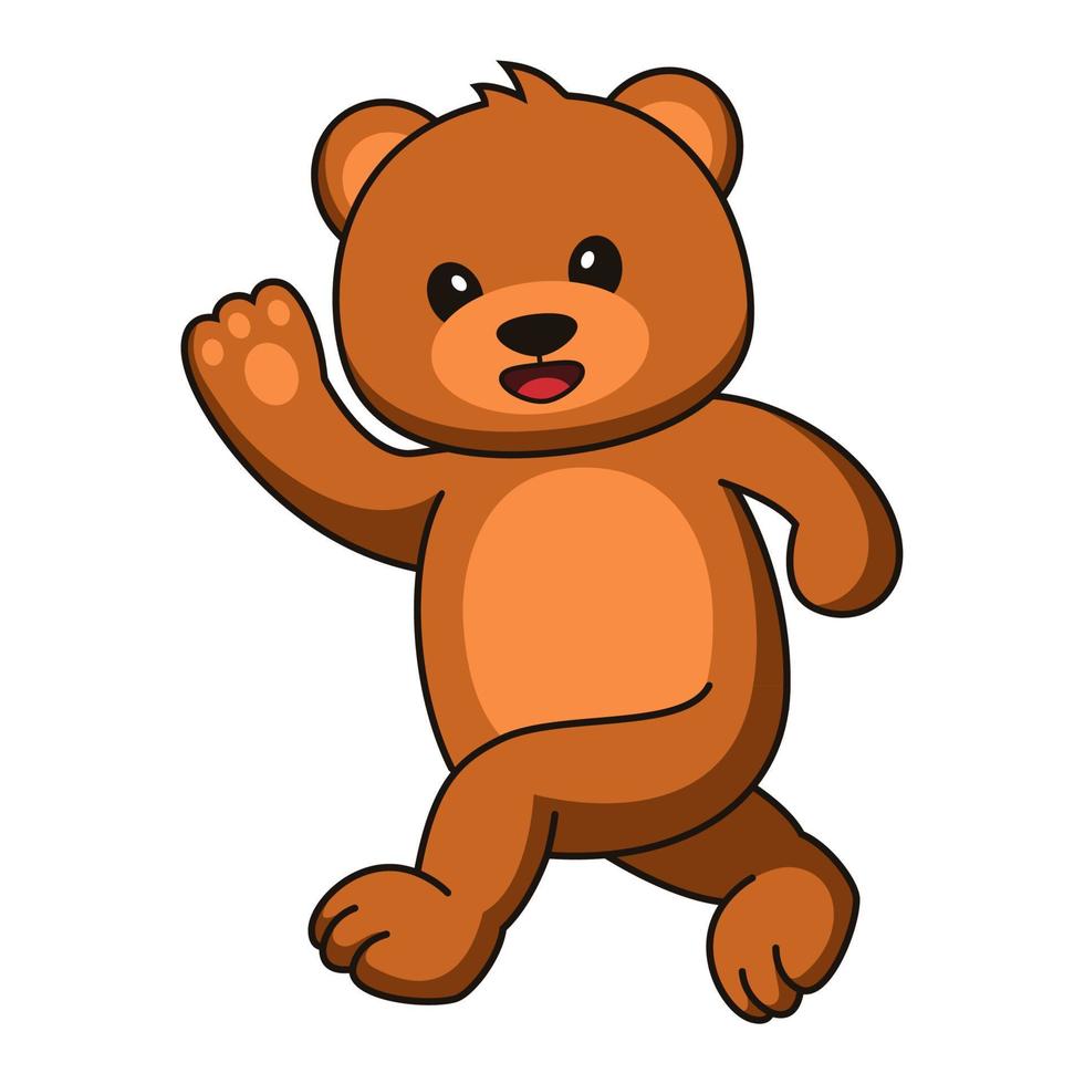 cute cartoon bear illustration vector