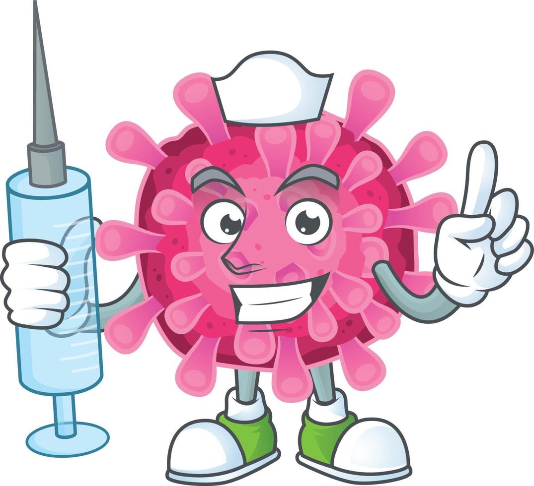 Corona virus cartoon character style vector