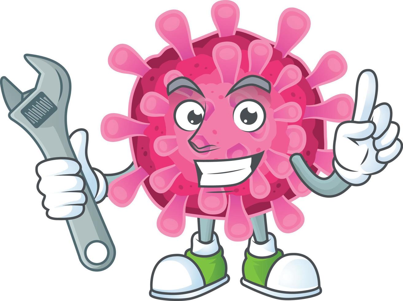 Corona virus cartoon character style vector