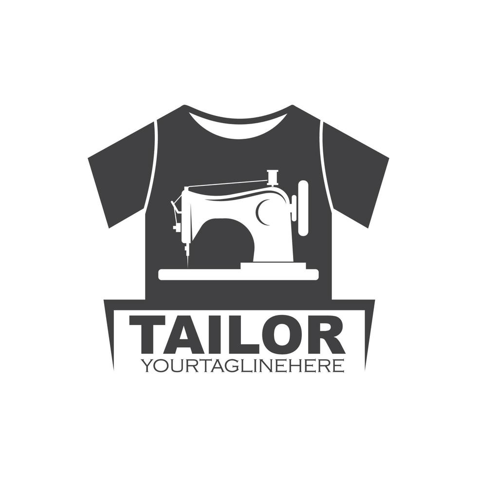 sewing machine in tshirt icon of tailor business vector