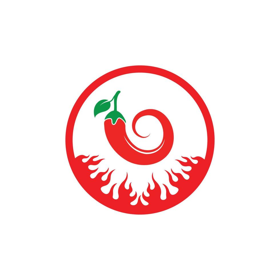 Chili logo icon vector illustration design