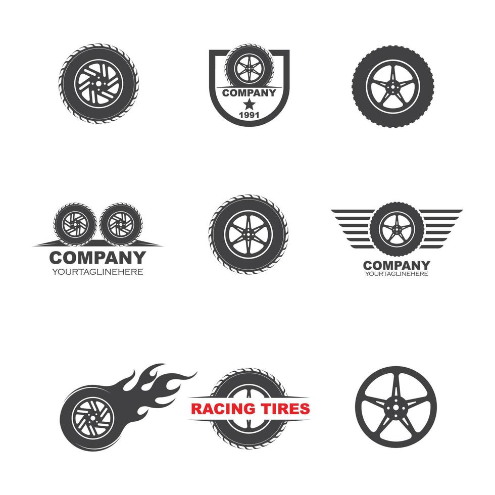 tire icon logo illustration vector template