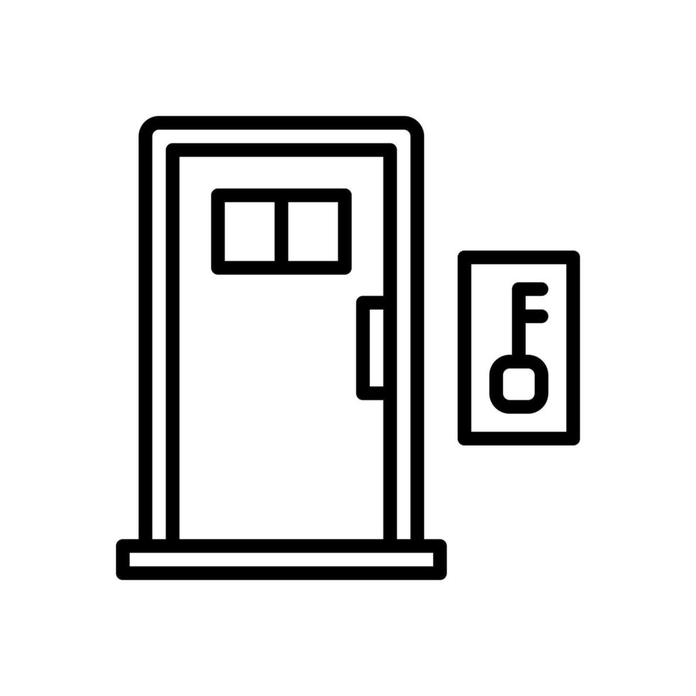 puerta icono con línea estilo vector