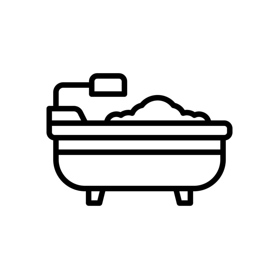 bathtub icon with line style vector