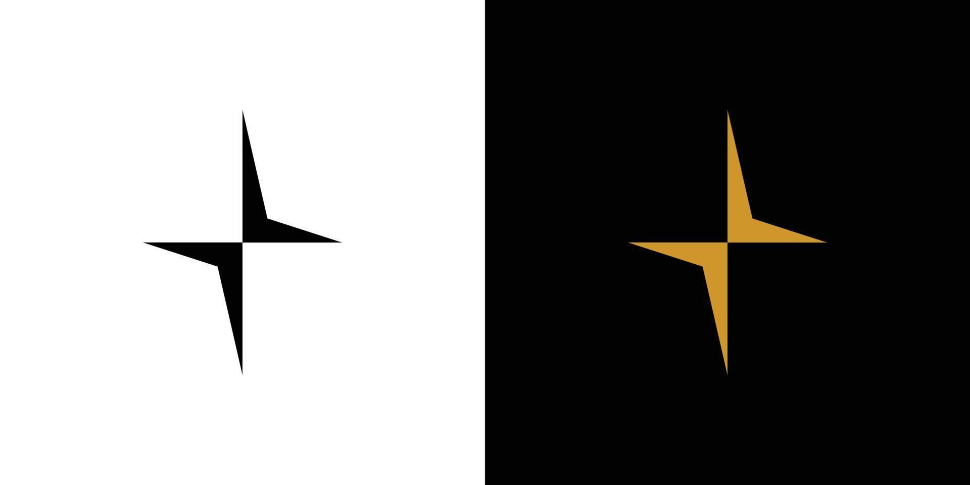 moderno y frio estrella icono logo diseño vector
