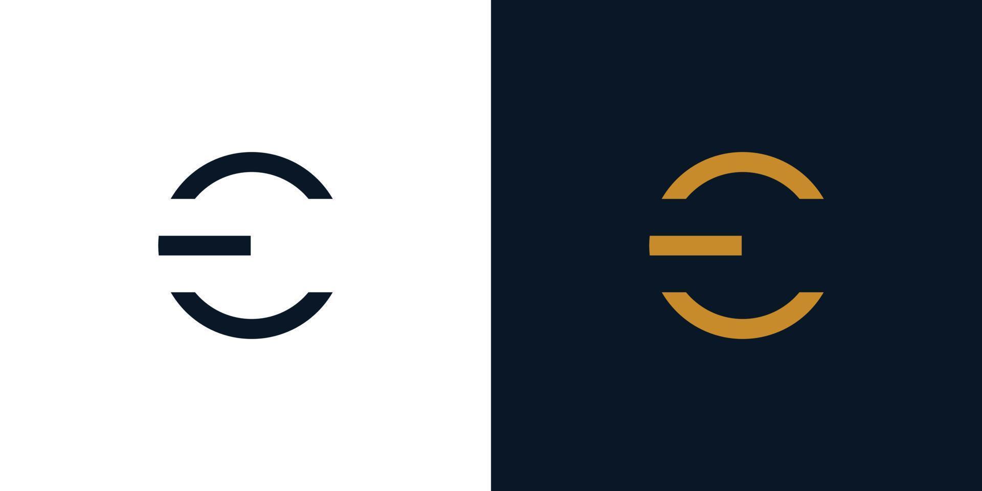 Modern and sophisticated E logo design vector