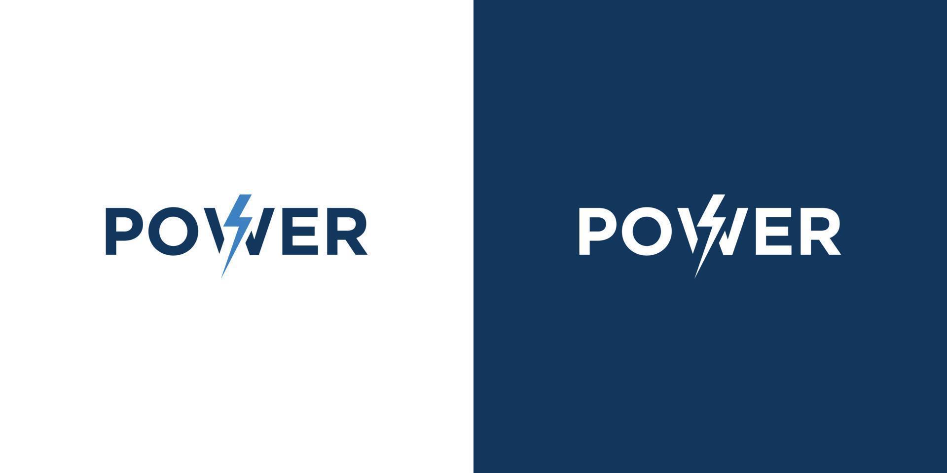 Modern and unique power logo design vector