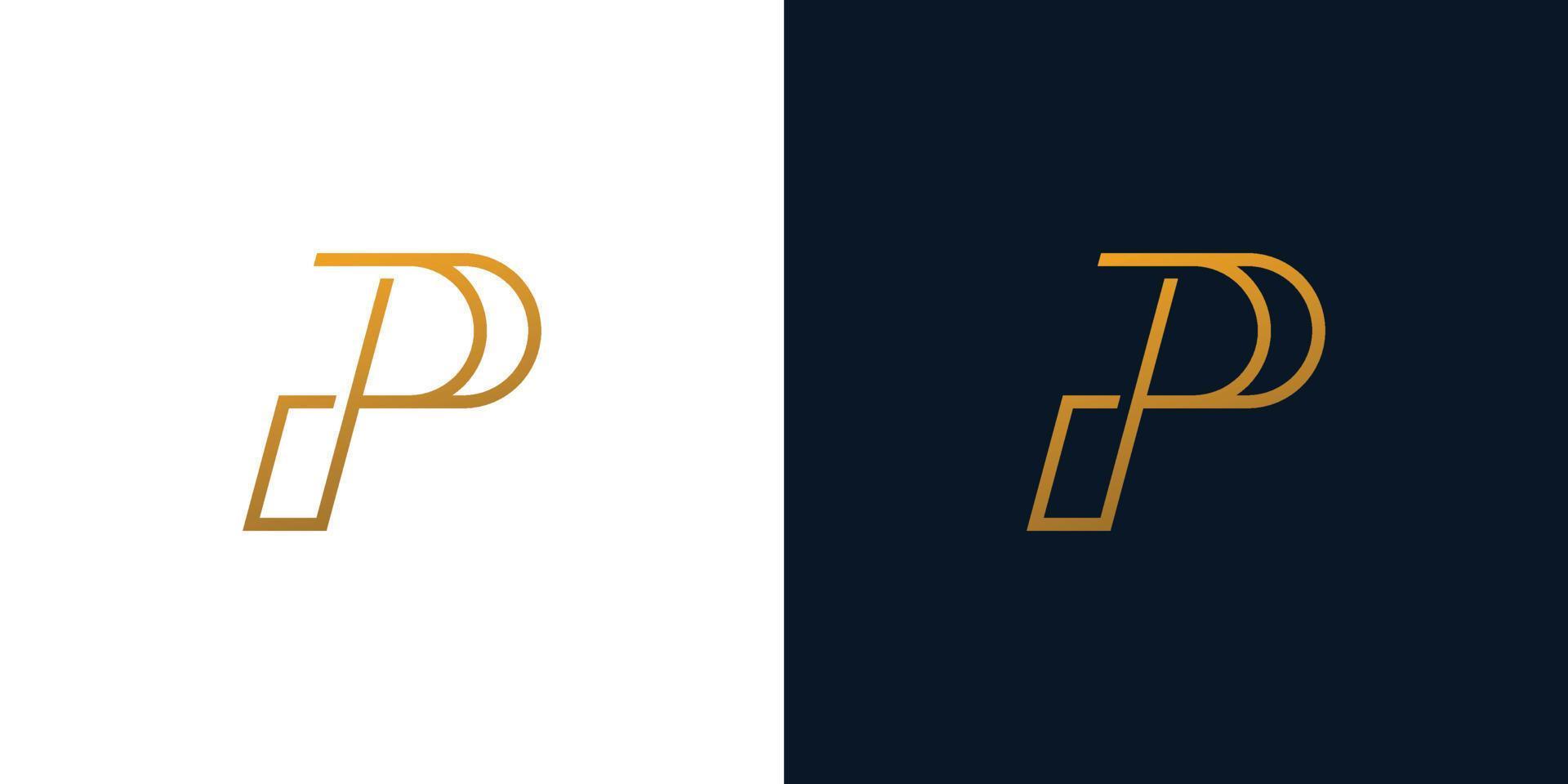 Modern and unique P logo design vector