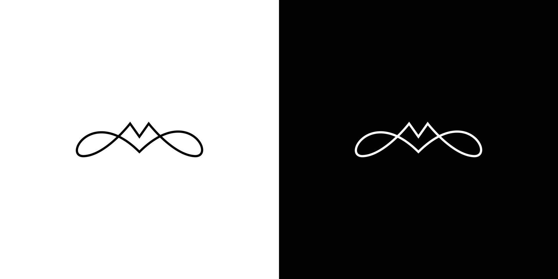 The infinity W logo design is unique and modern vector