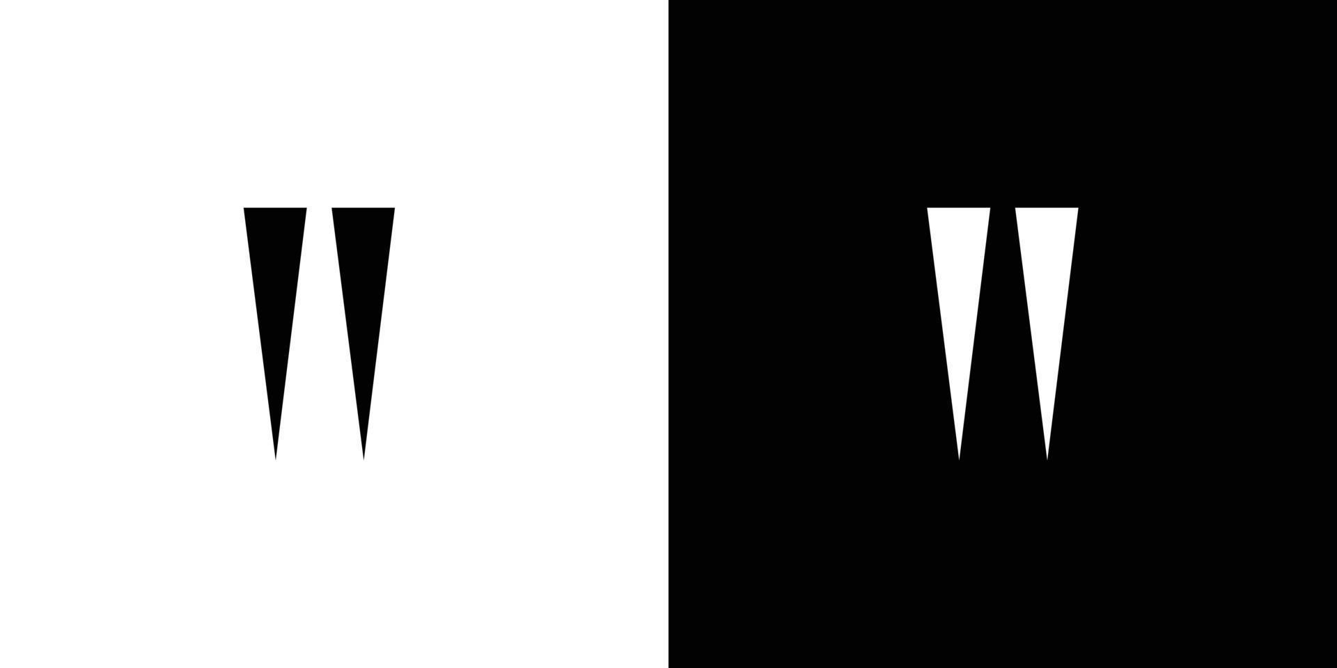 W logo design simple and modern vector