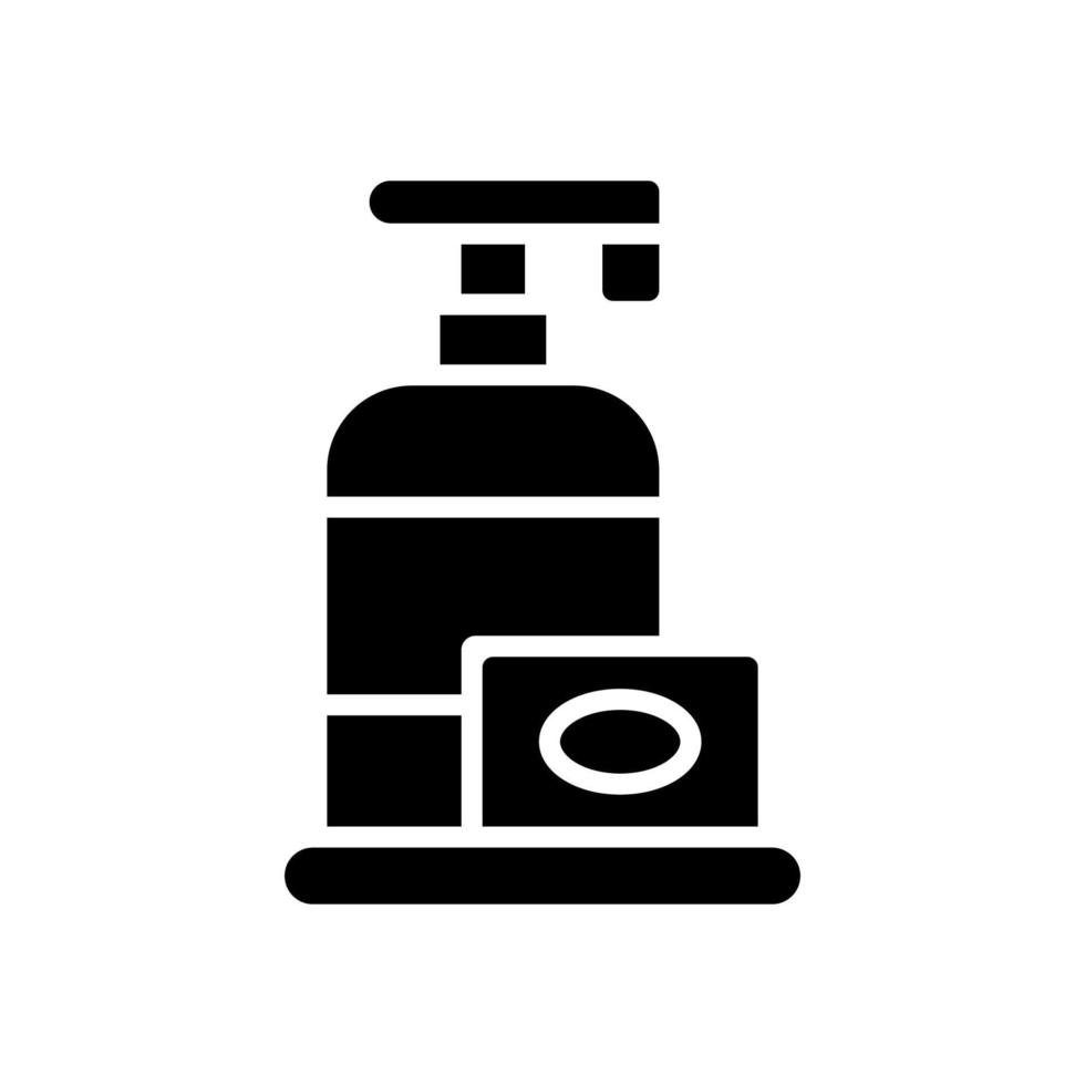 soap icon with glyph style vector