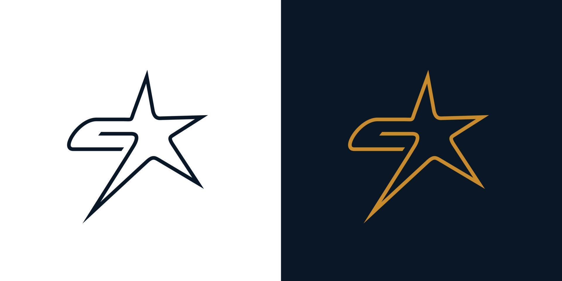 Modern and simple G star logo vector