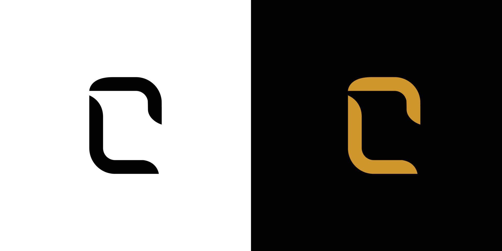 moderno y sencillo C logo diseño vector
