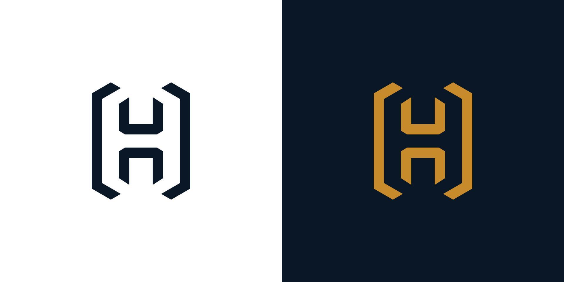 Modern and strong letter H initials logo design vector