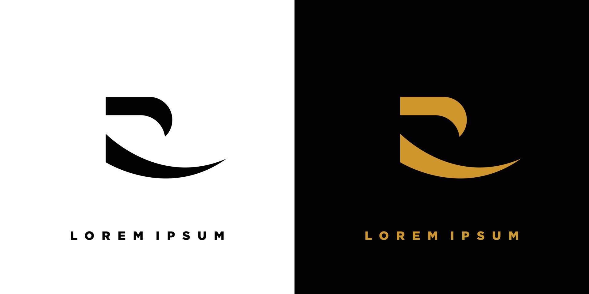 Modern and elegant R logo design vector