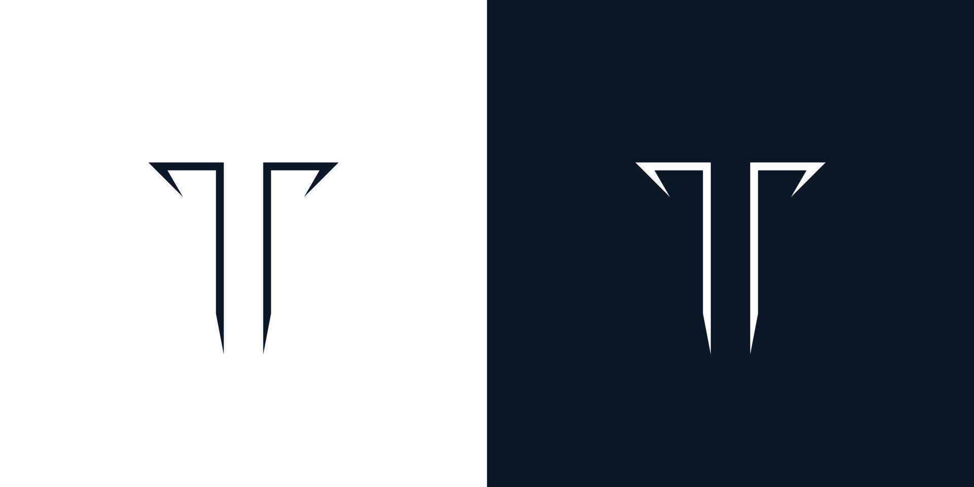 Modern and simple T logo design vector