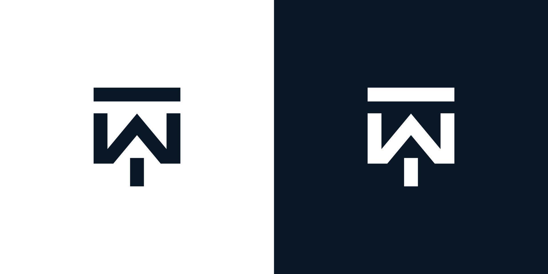 Modern and unique TW logo design 2 vector