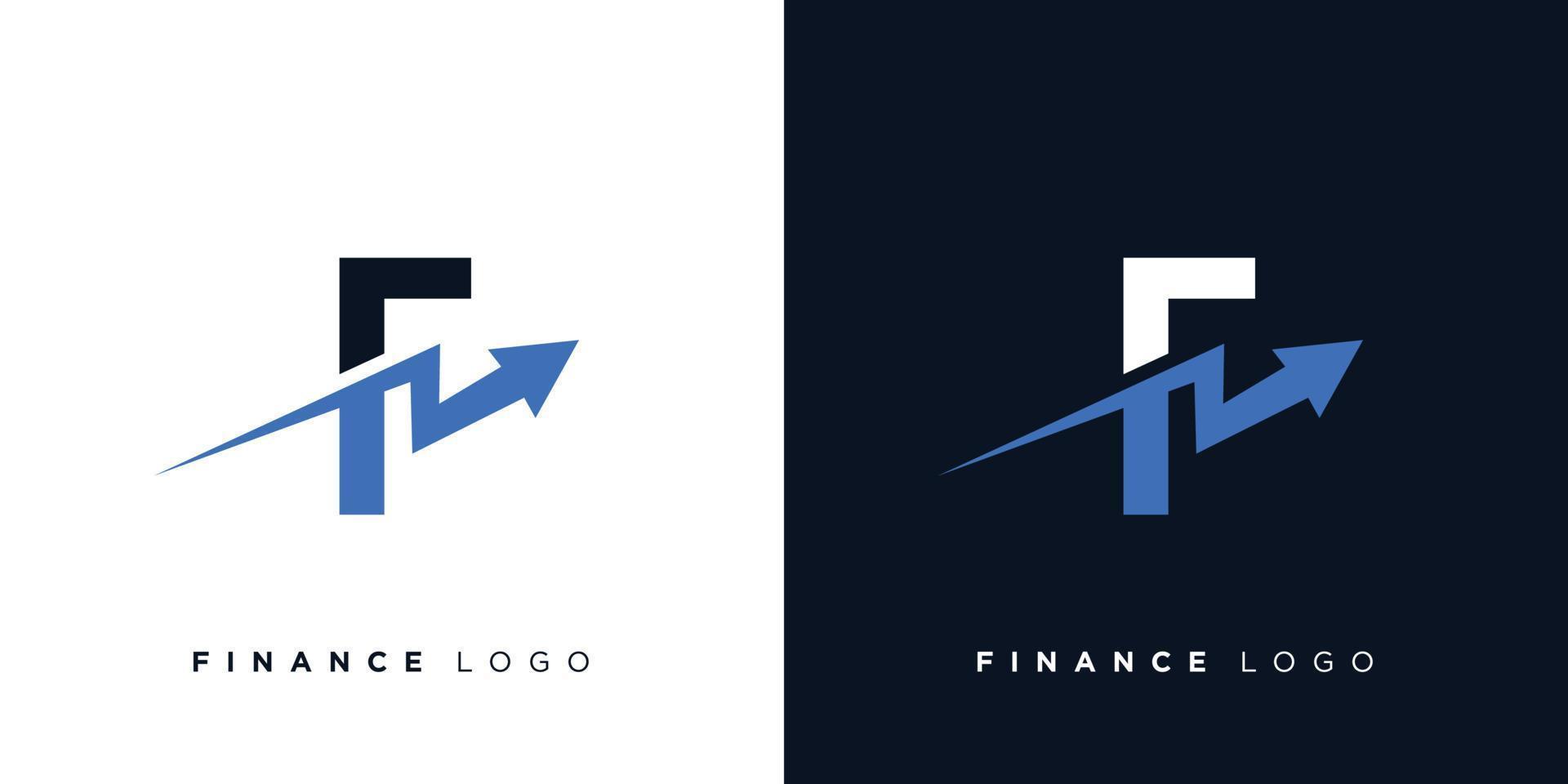 único y negrita financiero logo diseño vector