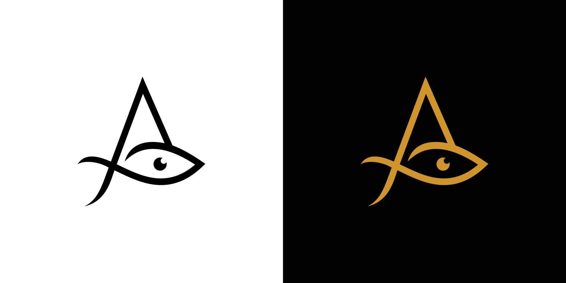 A eye logo design is unique and brave vector