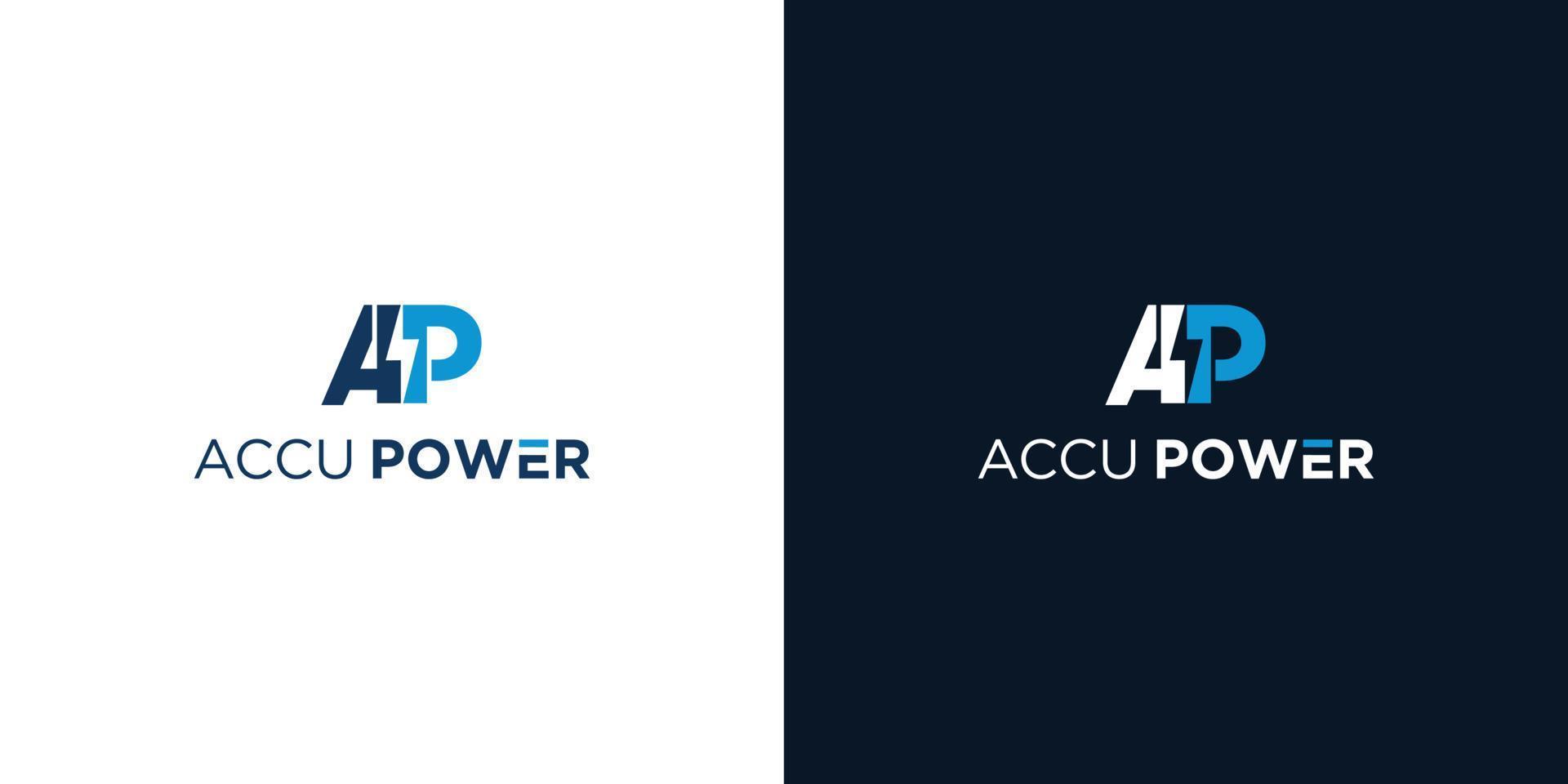 Unique and powerful AP logo design 2 vector
