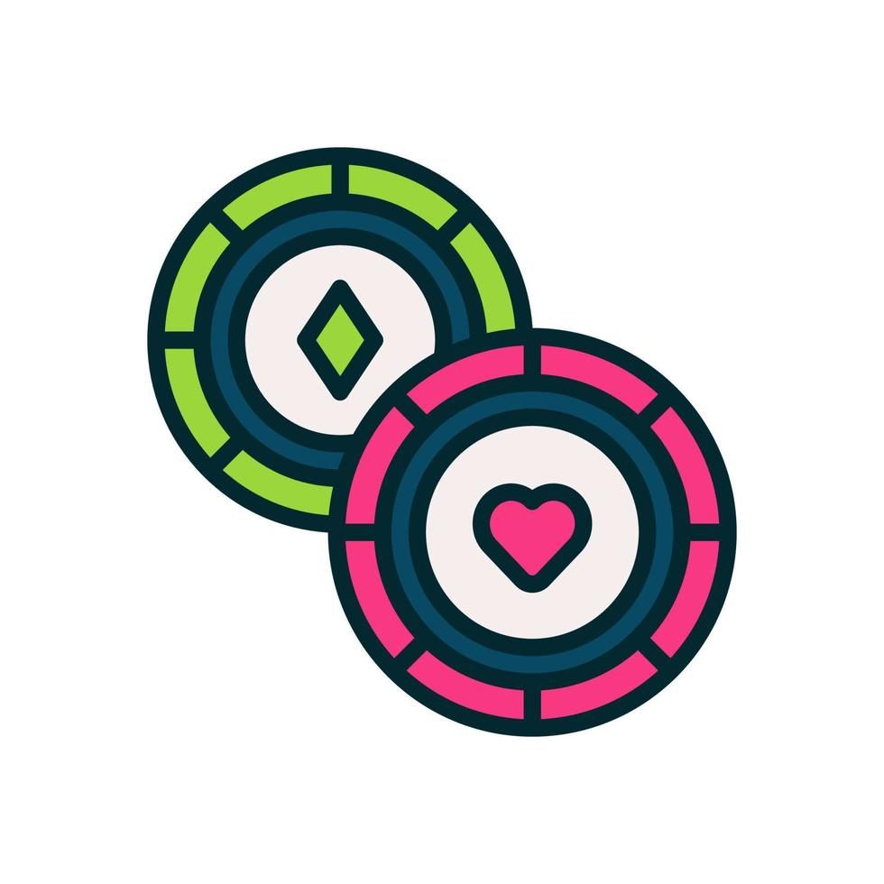 poker chip icon for your website, mobile, presentation, and logo design. vector