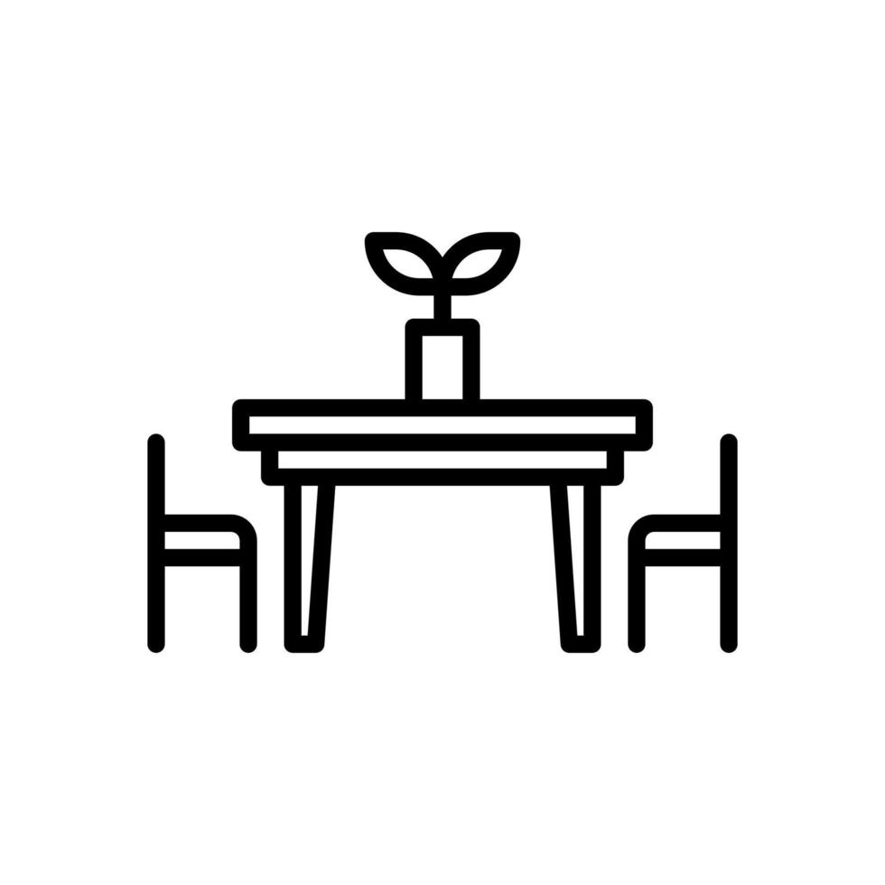 dining table icon for your website design, logo, app, UI. vector