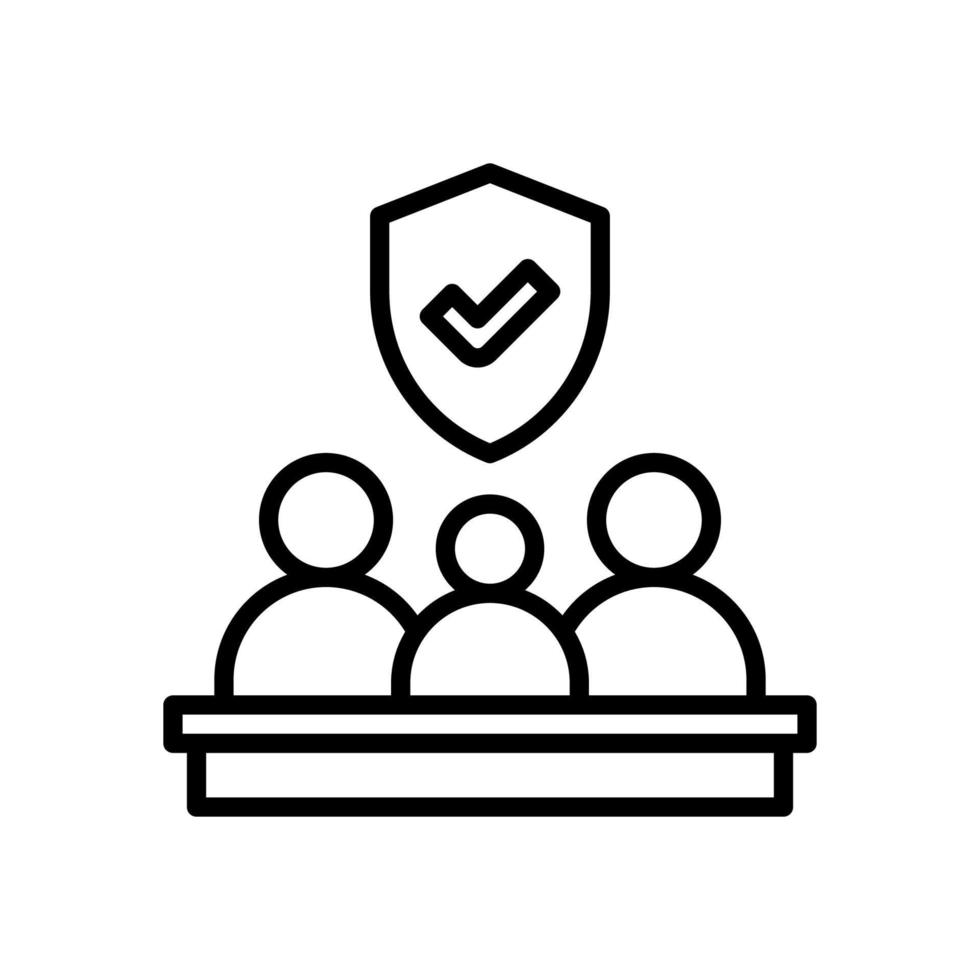 family insurance icon for your website, mobile, presentation, and logo design. vector